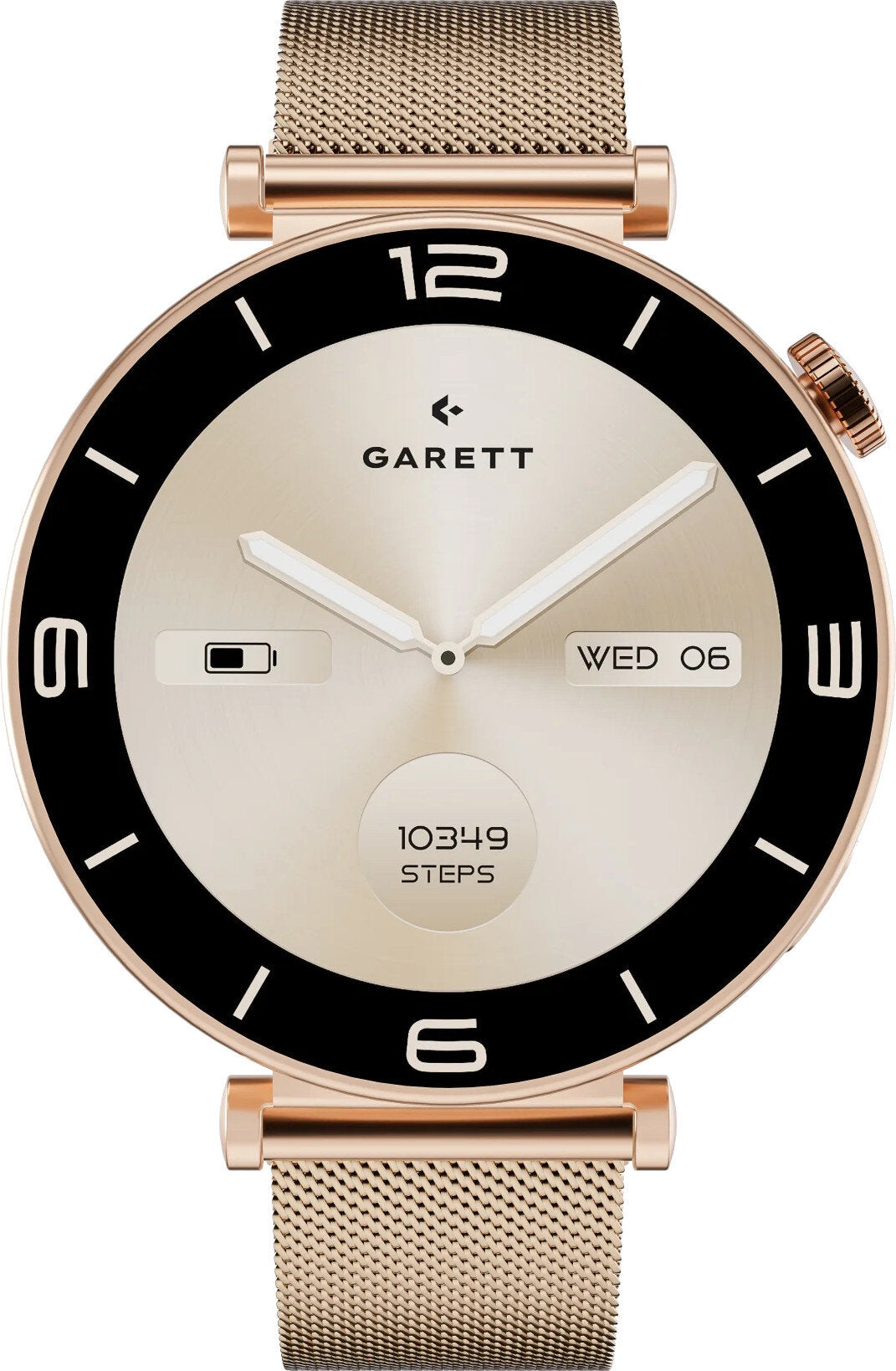 Smartwatch GARETT Rose Gold Mesh Batteries included yes