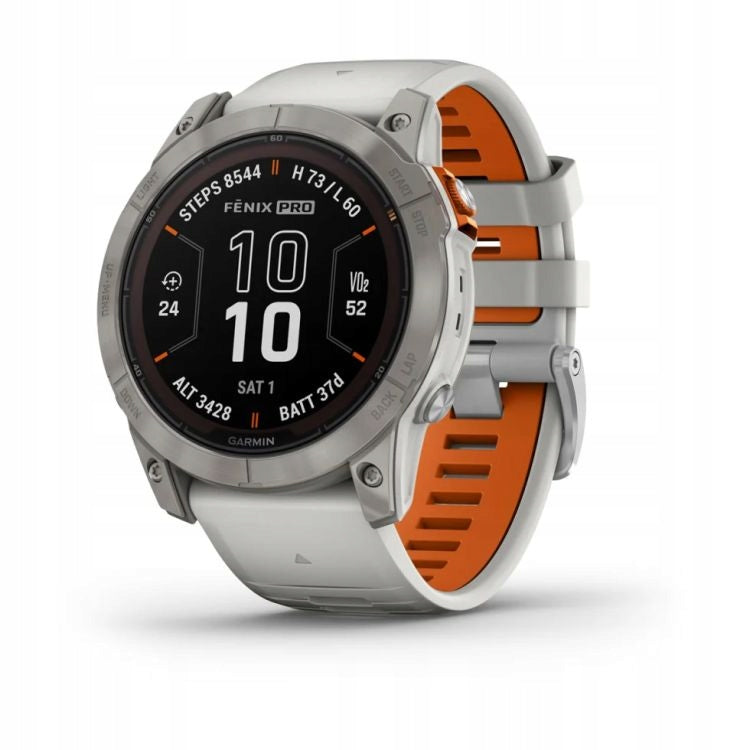 Garmin fēnix® 7X Pro Sapphire Solar Titan/Nebelgrau/Ember Orange 51 mm.