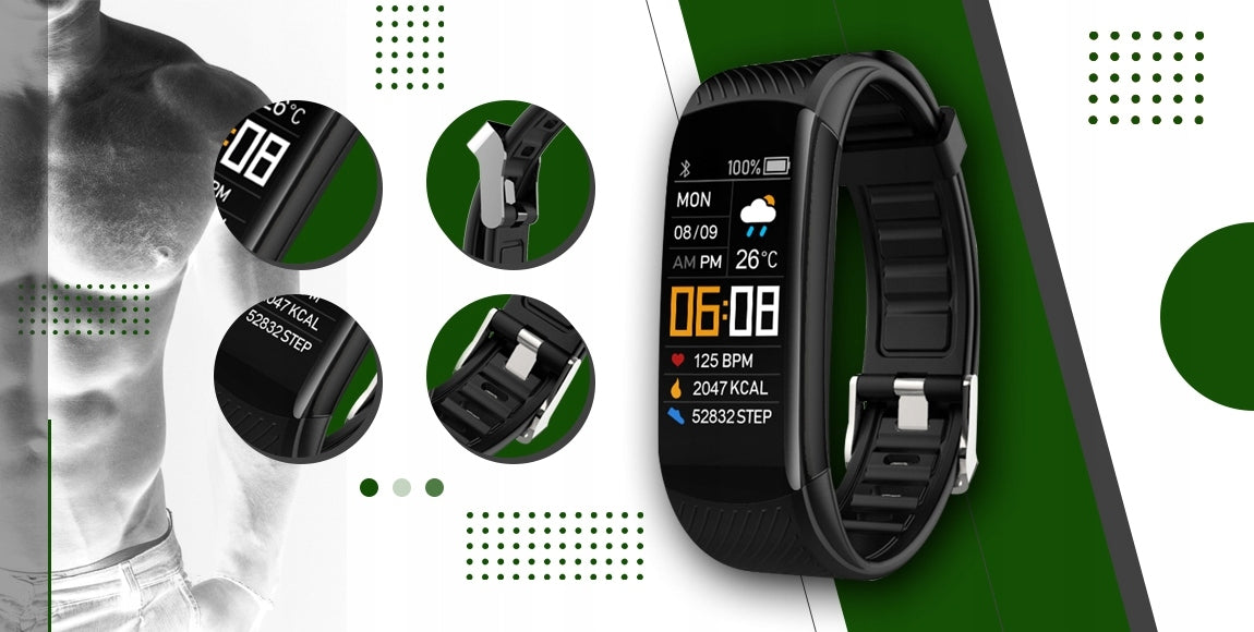 Smartwatch GIEWONT Black and Green 2 Straps GW200-5 EAN (GTIN) 5904665272091