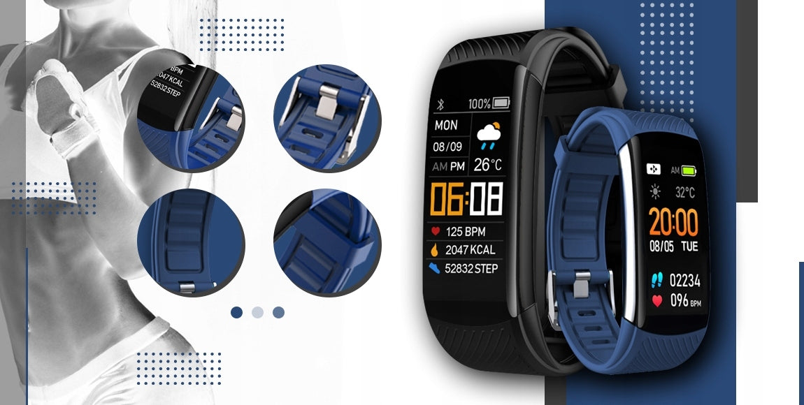 Smartwatch GIEWONT Black and Navy 2 Strips GW200-6 Packaging status original