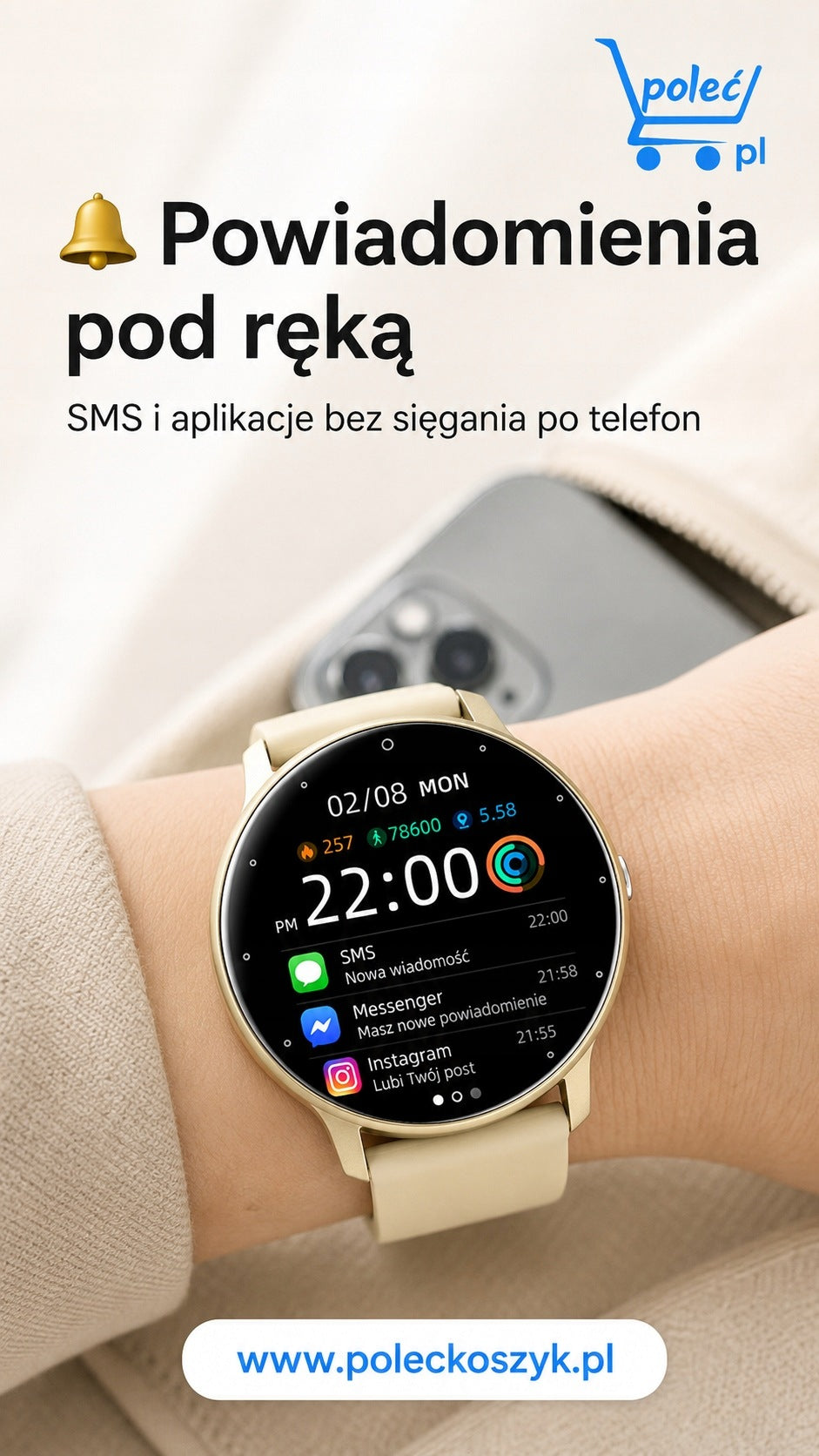 Smartwatch GIEWONT Ecru GW120-6 Brand Giewont
