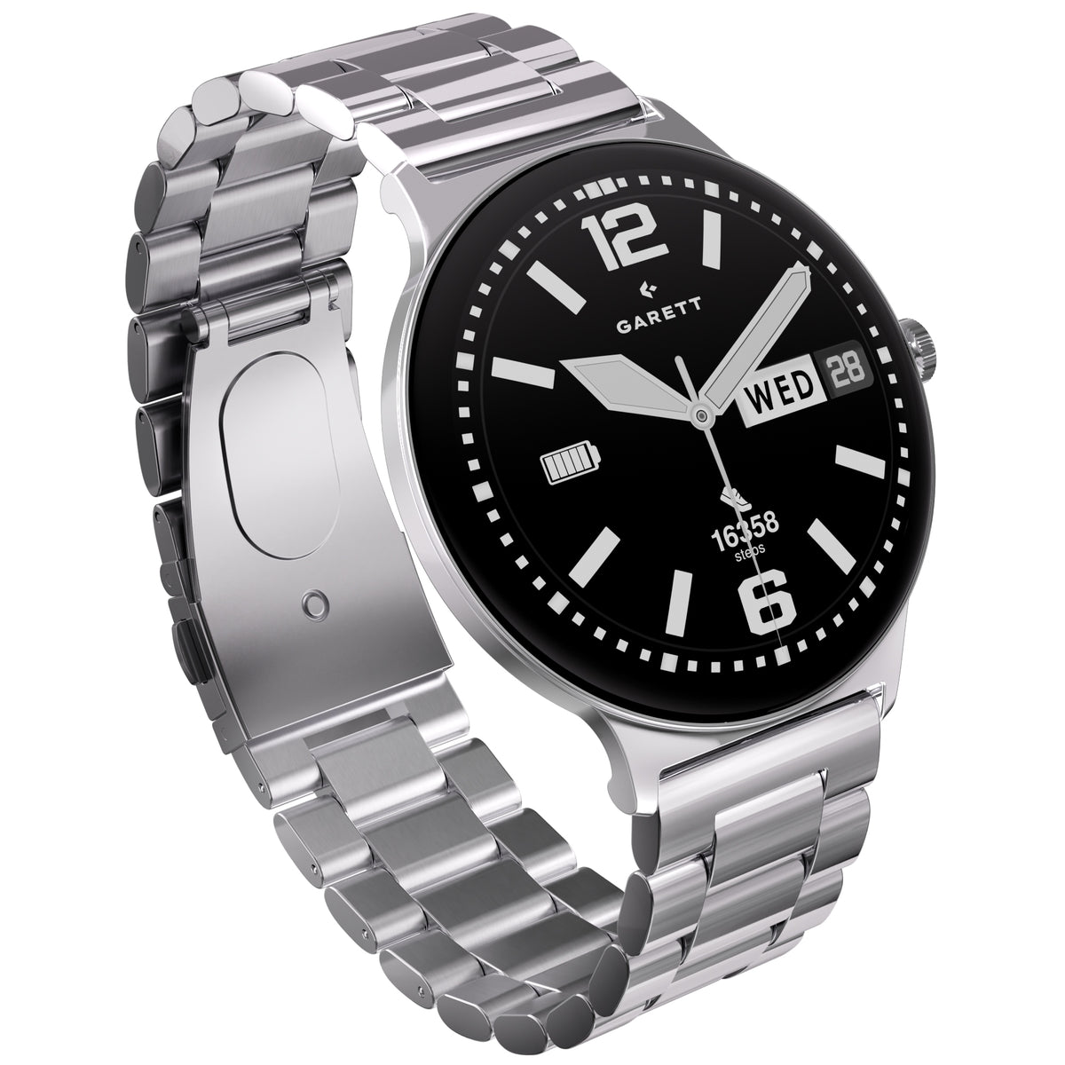 Smartwatch Garett Quantum Glow AMOLED BT Talk 100+ Sport Silver Steel Packaging status original