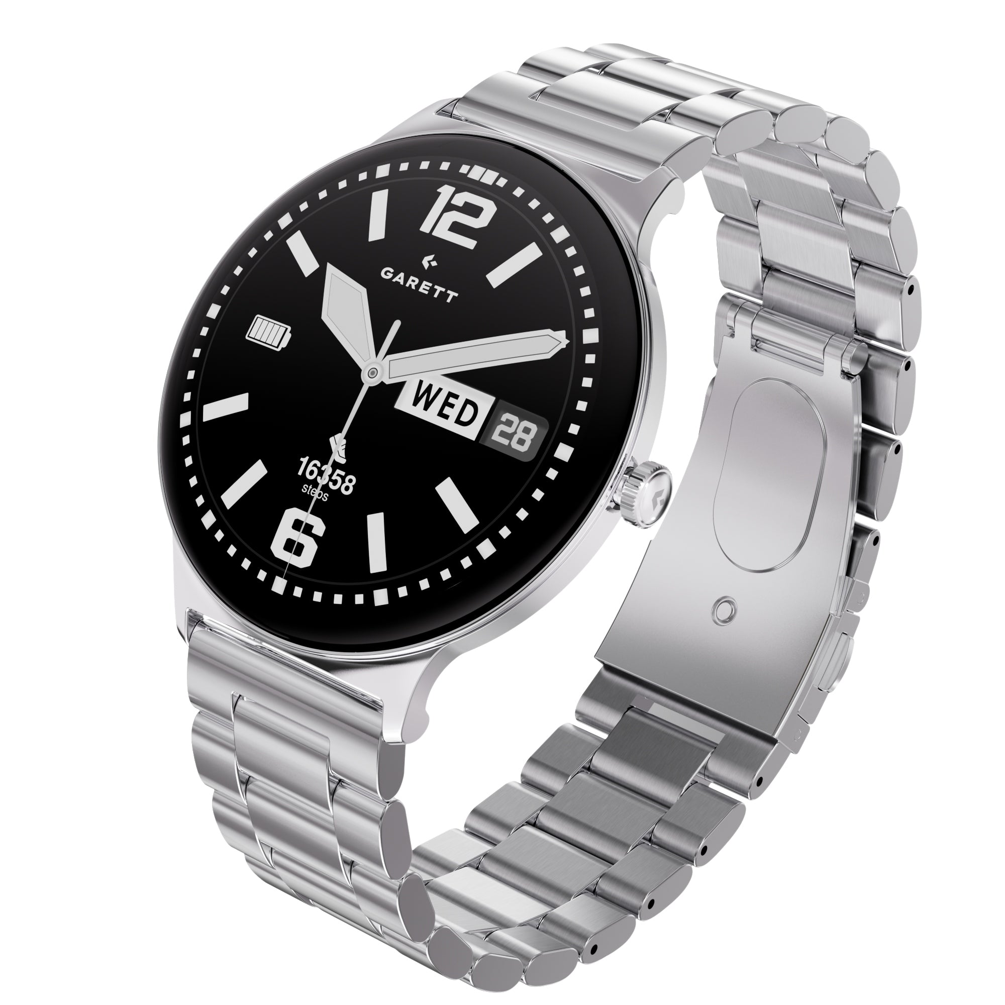 Smartwatch Garett Quantum Glow AMOLED BT Talk 100+ Sport Silver Steel