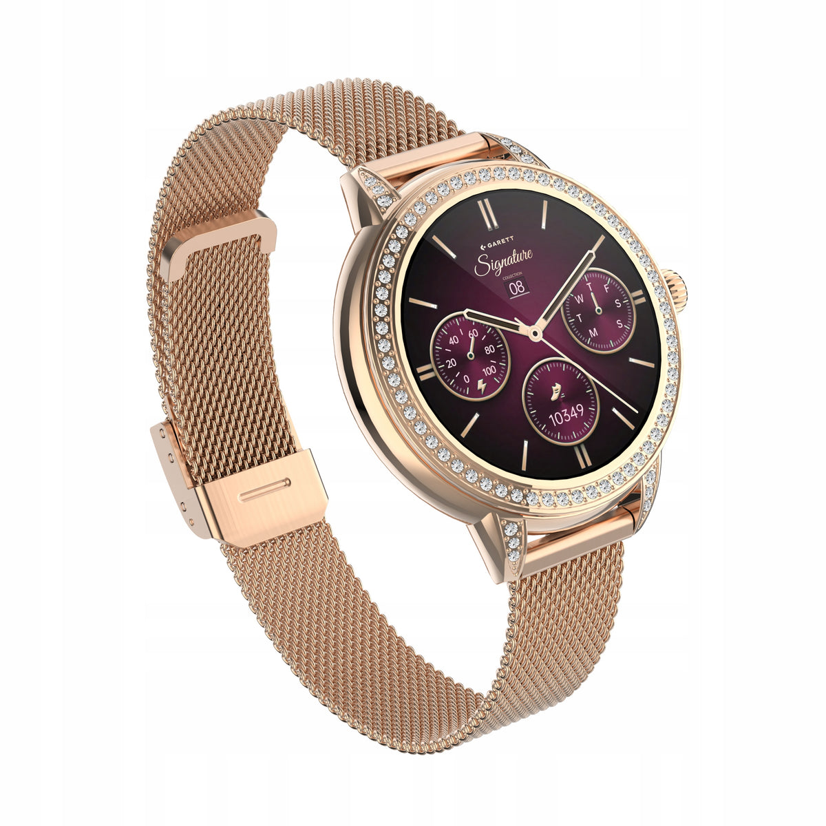 Smartwatch Garett Stella rose gold mesh AMOLED 1,1" IP68 Bluetooth Packaging status original