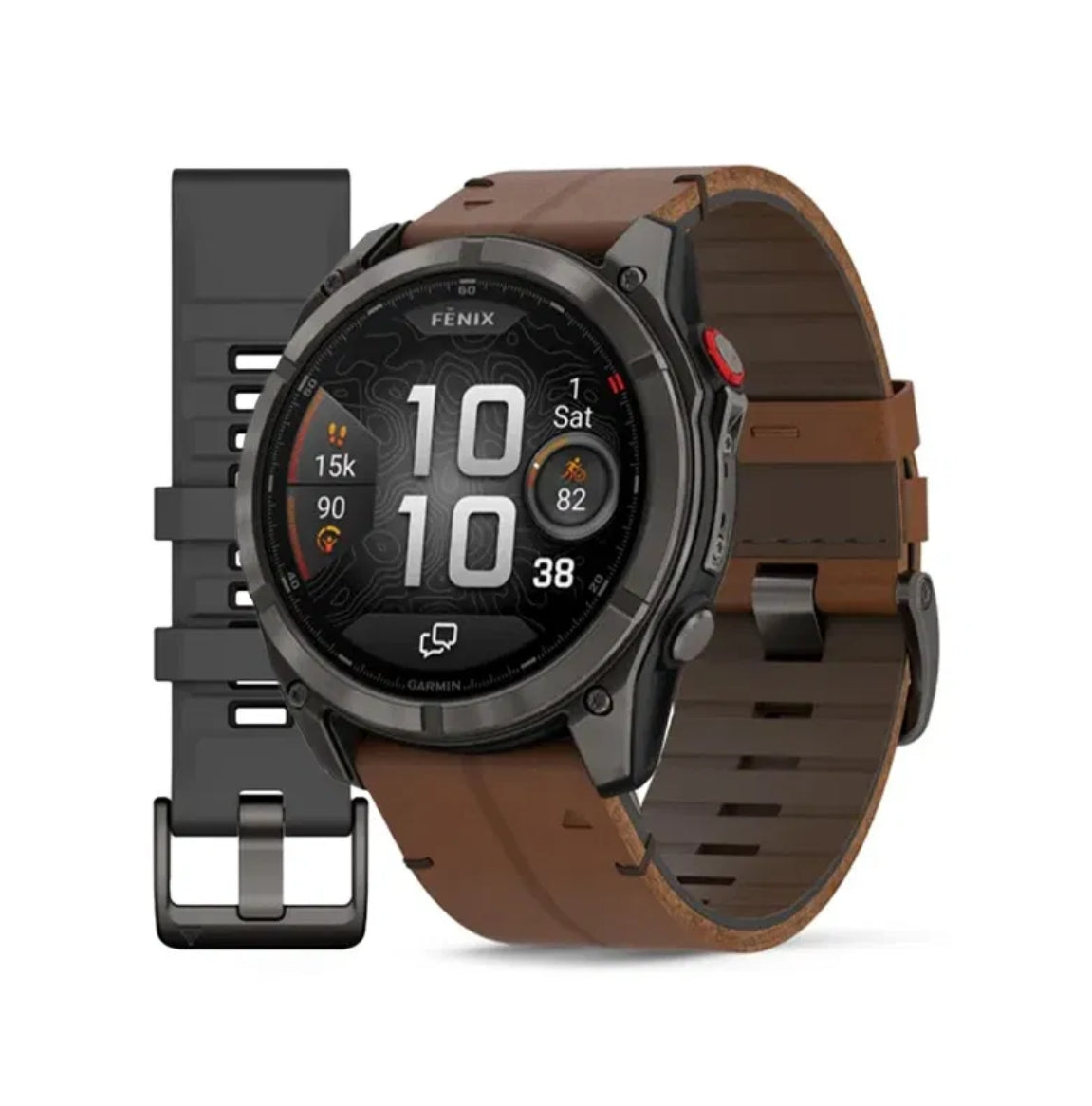 Smartwatch Garmin Fenix 8 Pro 51 mm AMOLED black with leather strap