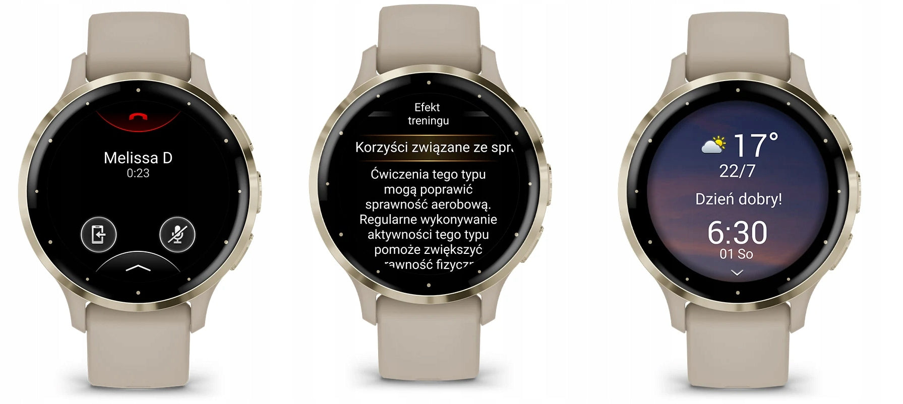 Smartwatch Garmin Venu 3S beige Manufacturer code 010-02785-02
