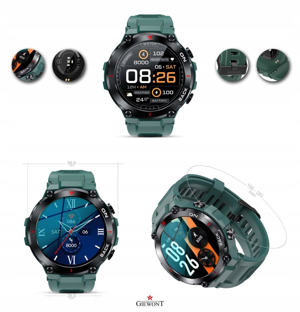 Smartwatch Giewont GW460-2 Green GPS Brand no brand