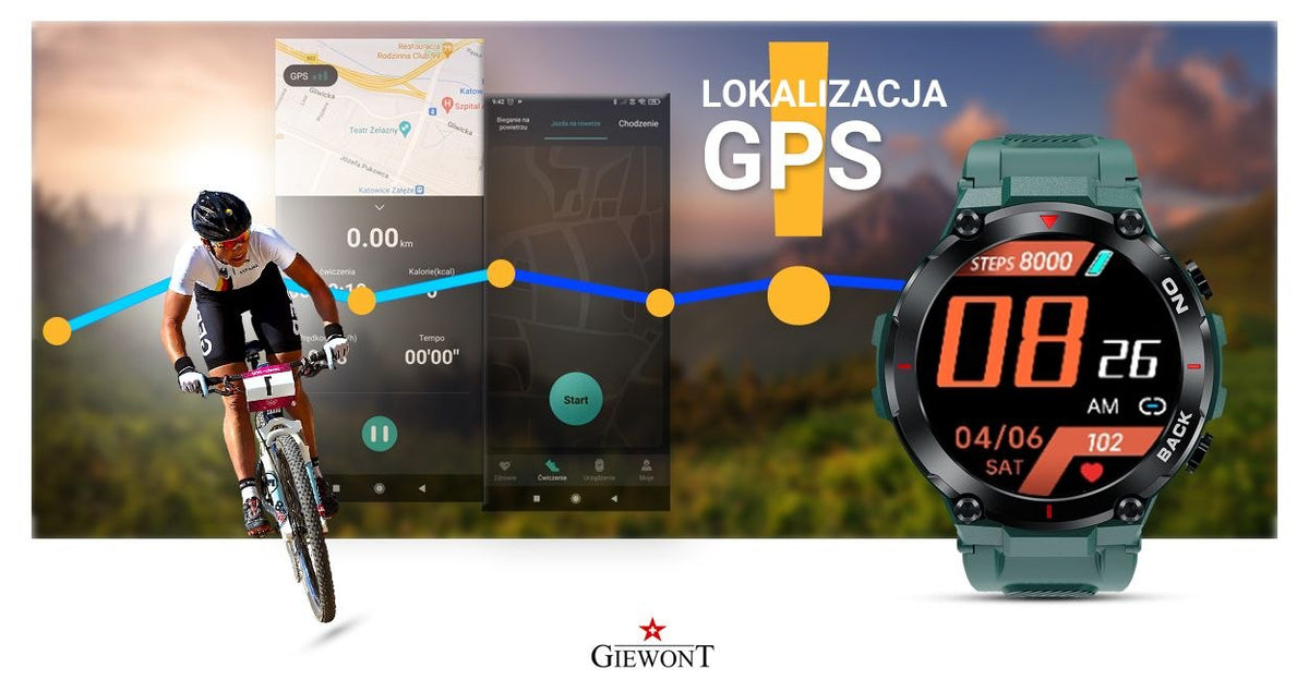 Smartwatch Giewont GW460 green Manufacturer code GW460-2