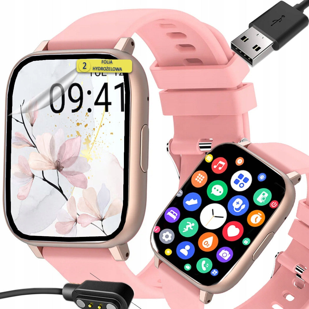 Smartwatch Gold with Conversations - Pulse, PL Menu, Modern Watch