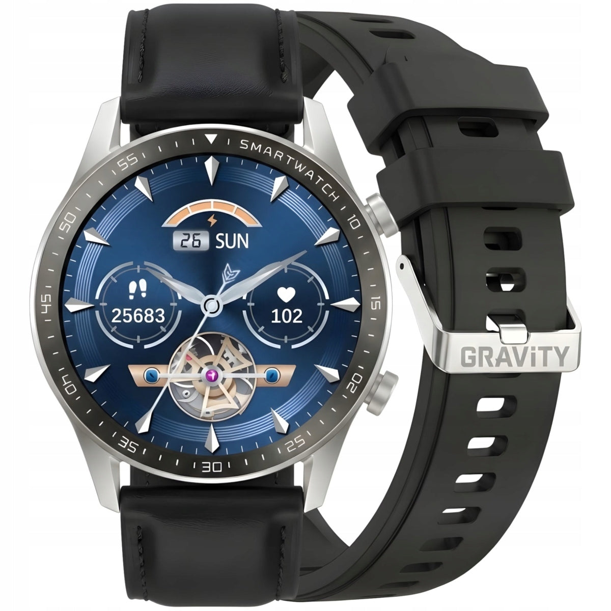 Smartwatch Gravity Silver 2 Strips GT10-7