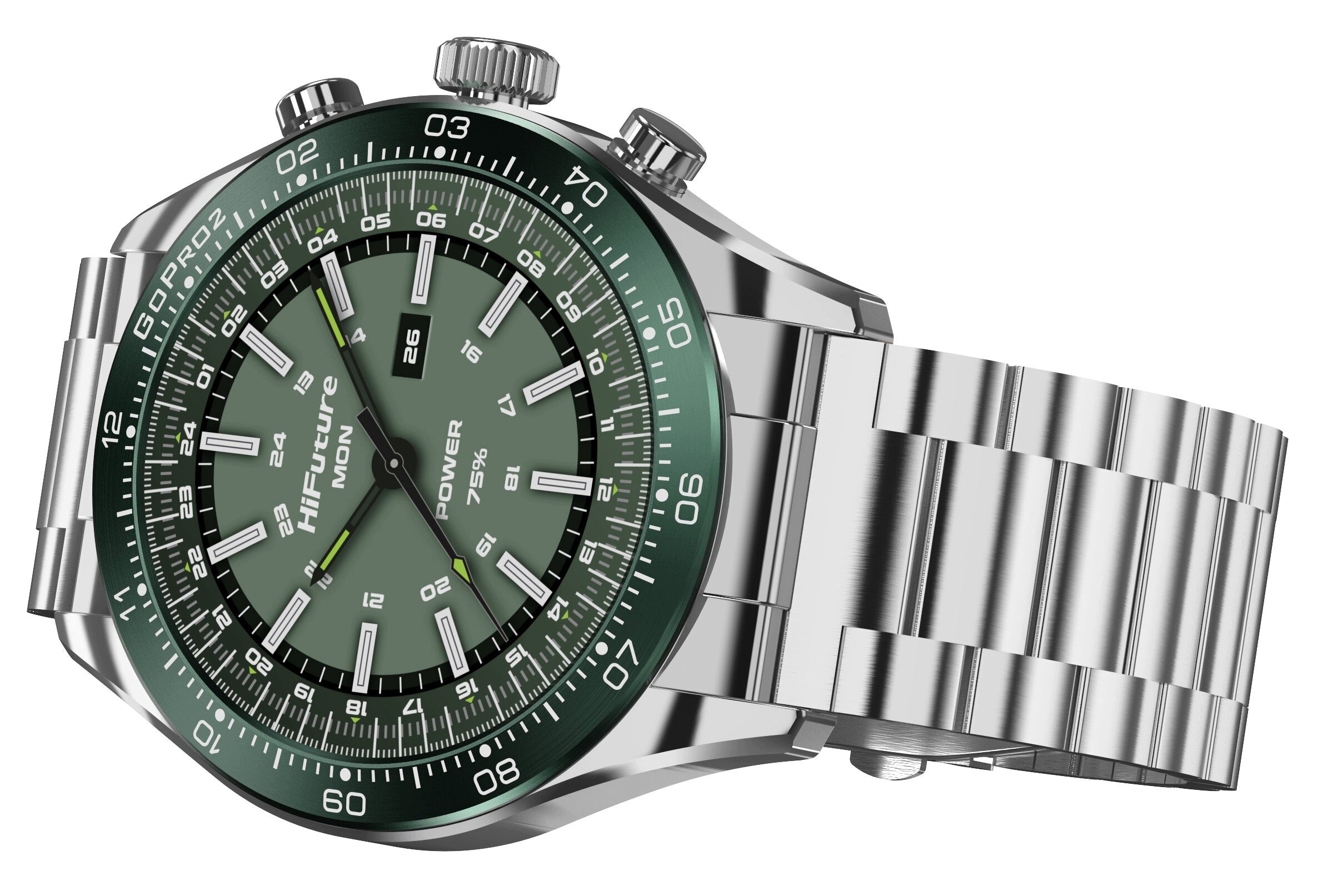 Smartwatch HIFUTURE Go Pro 2 Silver-green Brand HiFuture