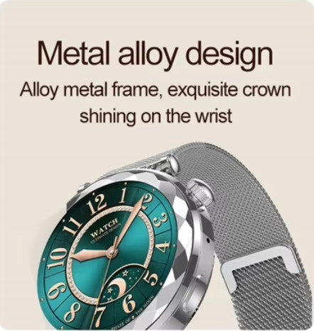 Smartwatch HK88 DIAMOND AMOLED Silver THIN CZ PL 1.19inch NEW 2025 EAN (GTIN) 6914244356653