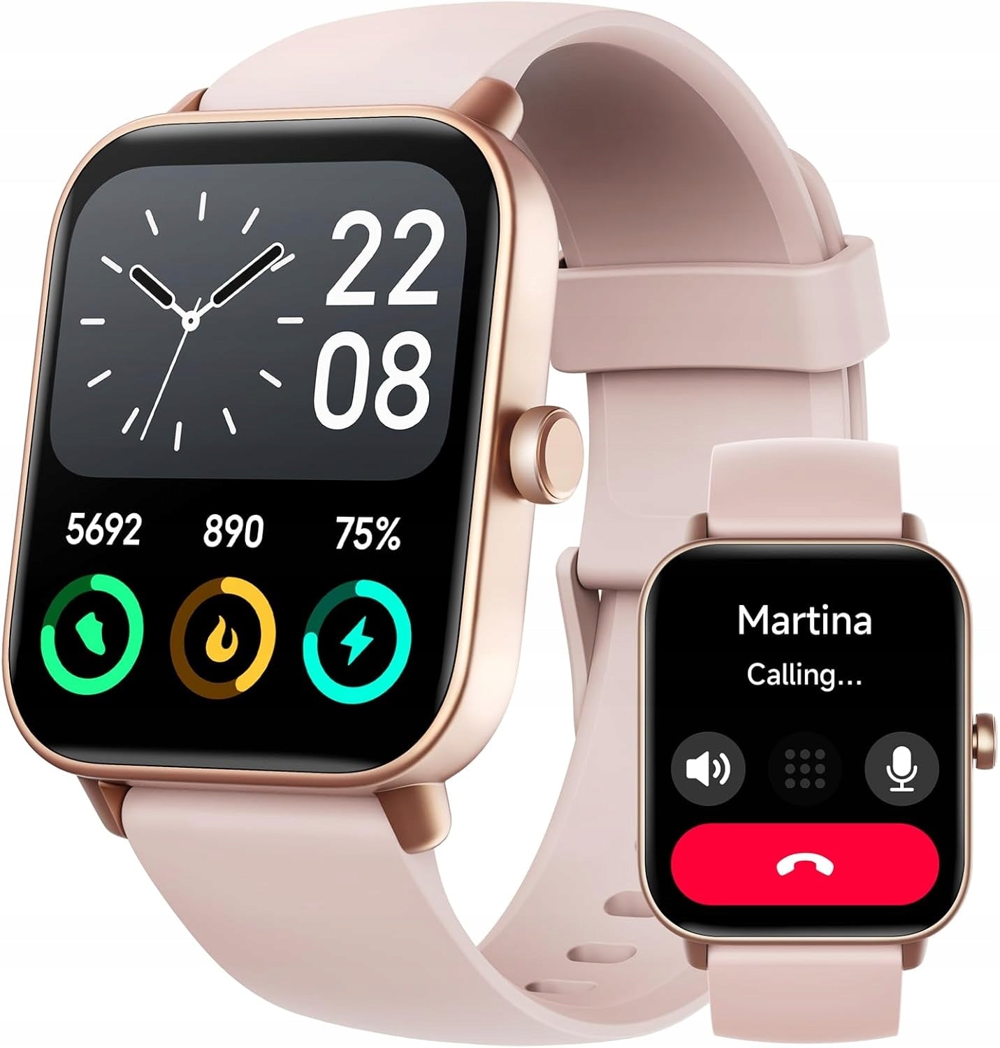 Smartwatch Health and Fitness Monitor 24/7 Android iOS Pink Manufacturer code M67