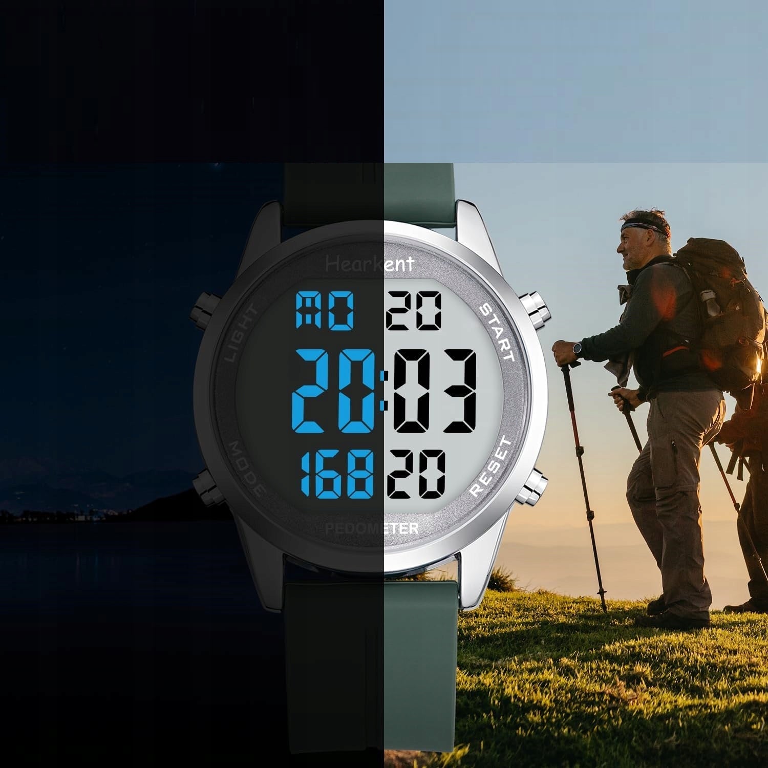 Smartwatch Hearken TWIST for seniors Pedometer backlight numbers watch Brand no brand