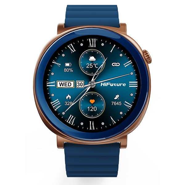 Smartwatch HiFuture Aurora blue Bluetooth pedometer Android round