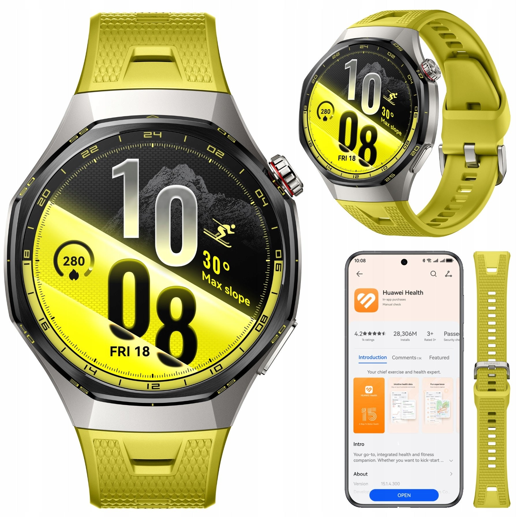 Smartwatch Huawei Watch GT 7 Pro 46mm yellow titanium sapphire glass NFC Amoled
