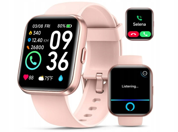 Smartwatch ID208 Plus pink Alexa Bluetooth 1.8" 5ATM 100 modes