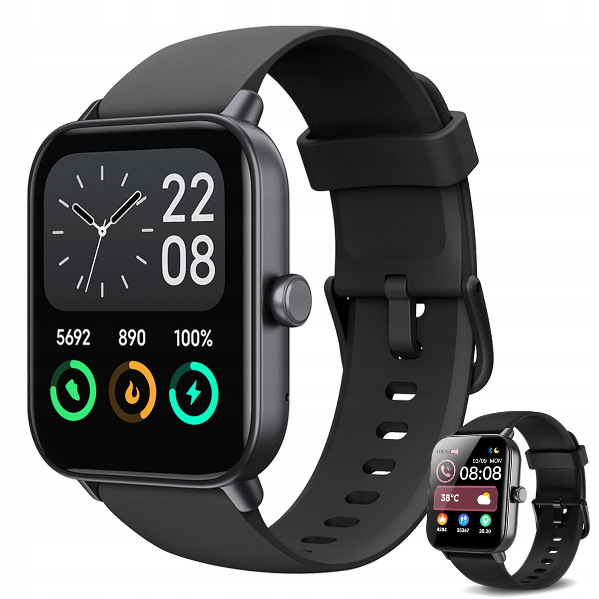 Smartwatch IDW19 black Alexa connections