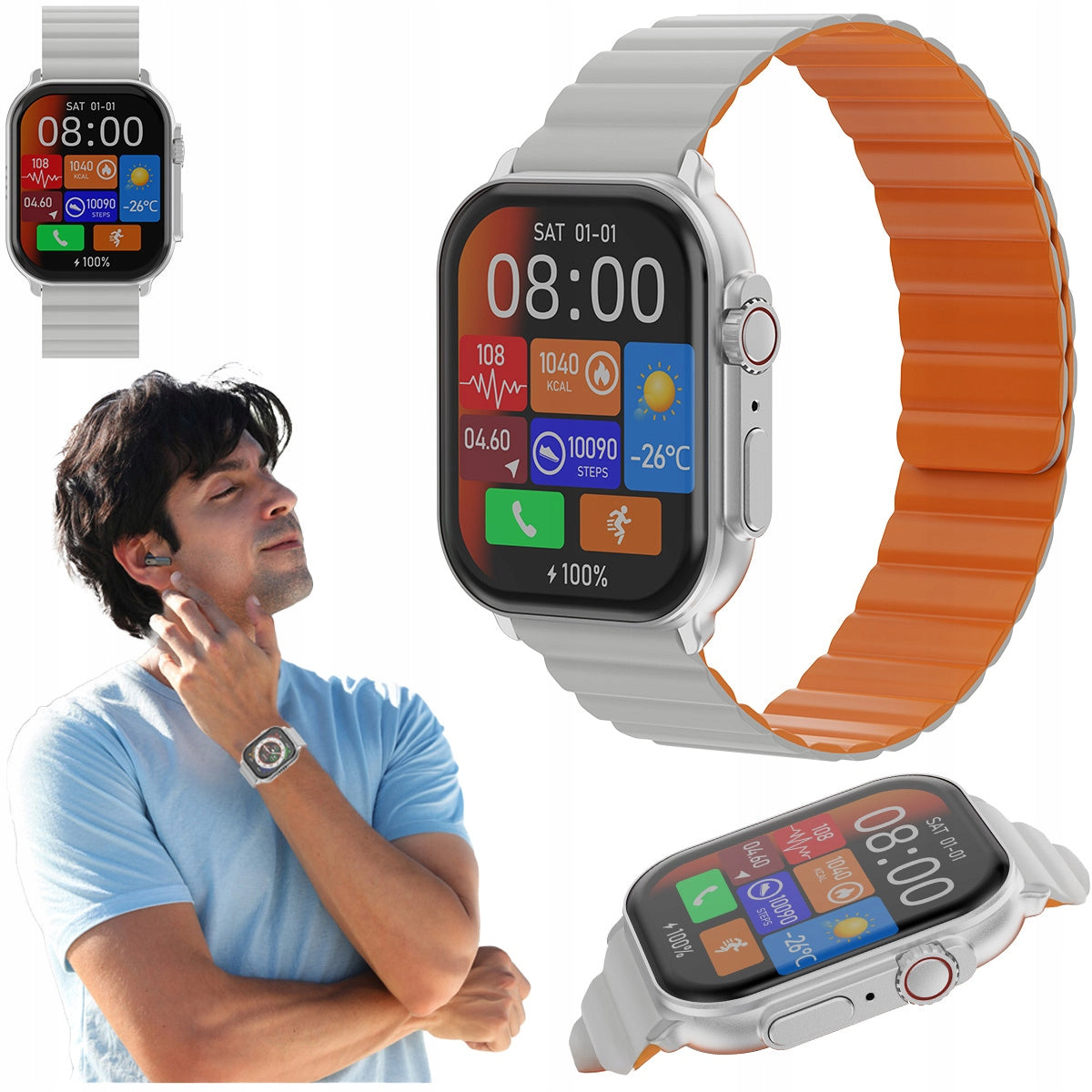 Smartwatch IMIKI SF1 2,01" Frame Pro SMART running sports watch