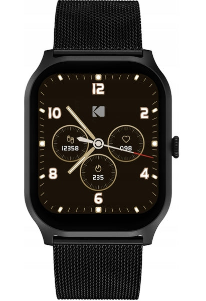Smartwatch KODAK SW-7225 Black GPS Heart Rate Monitor Android iOS Pulse Oximeter