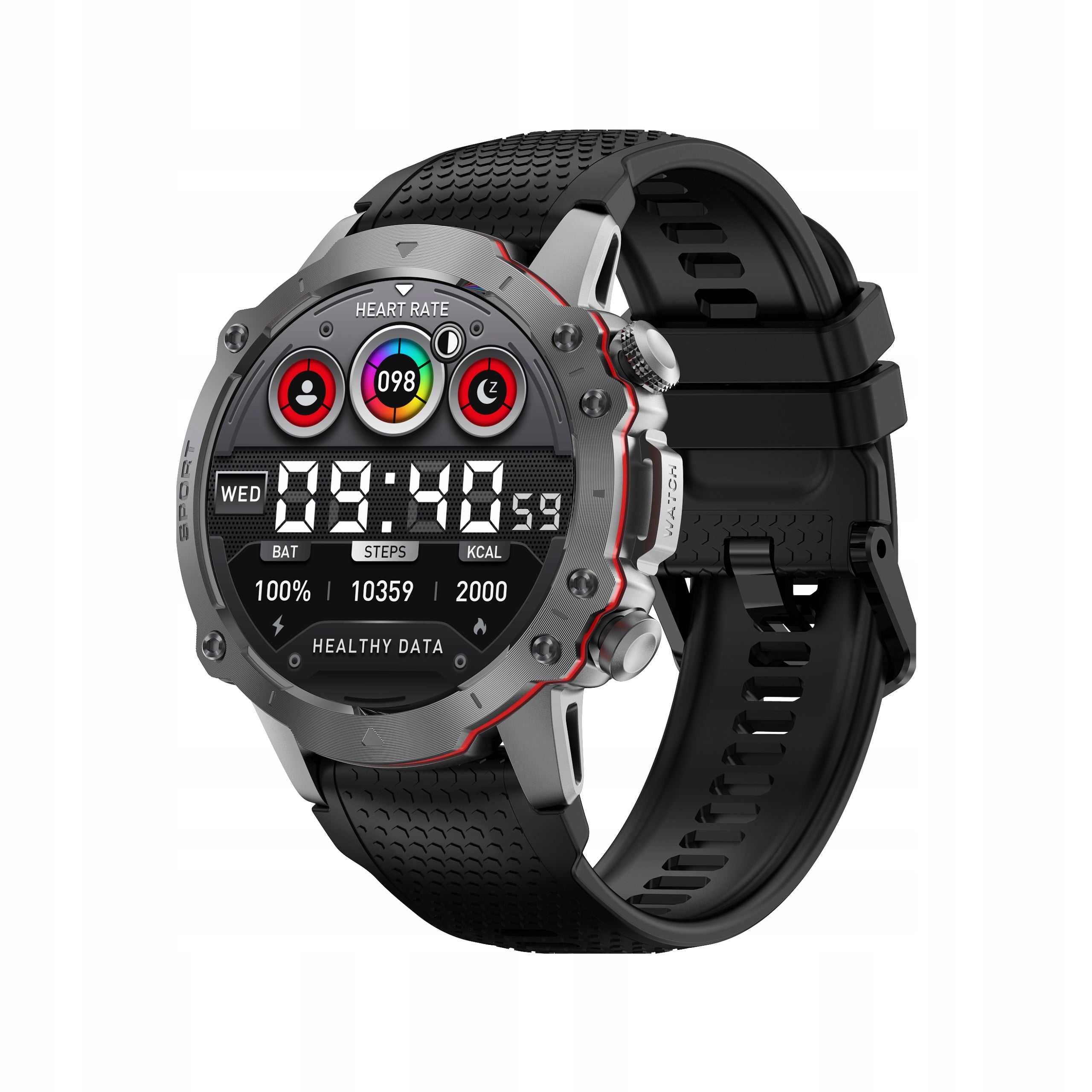 Smartwatch Kiano Sport Black Men's Menu PL 2 straps included EAN (GTIN) 5901821999434