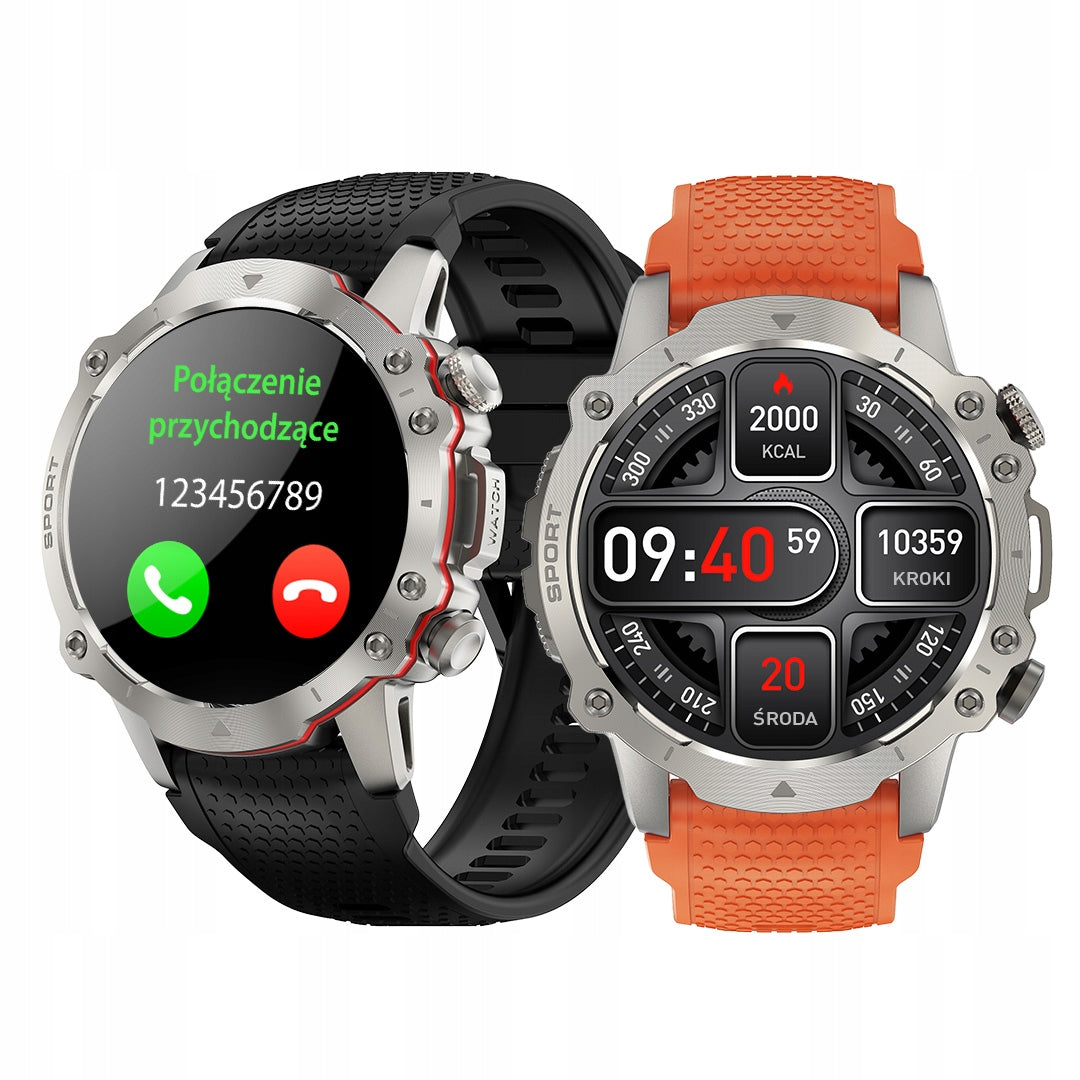 Smartwatch Kiano Sport Silver Men's Menu PL 2 Straps Included