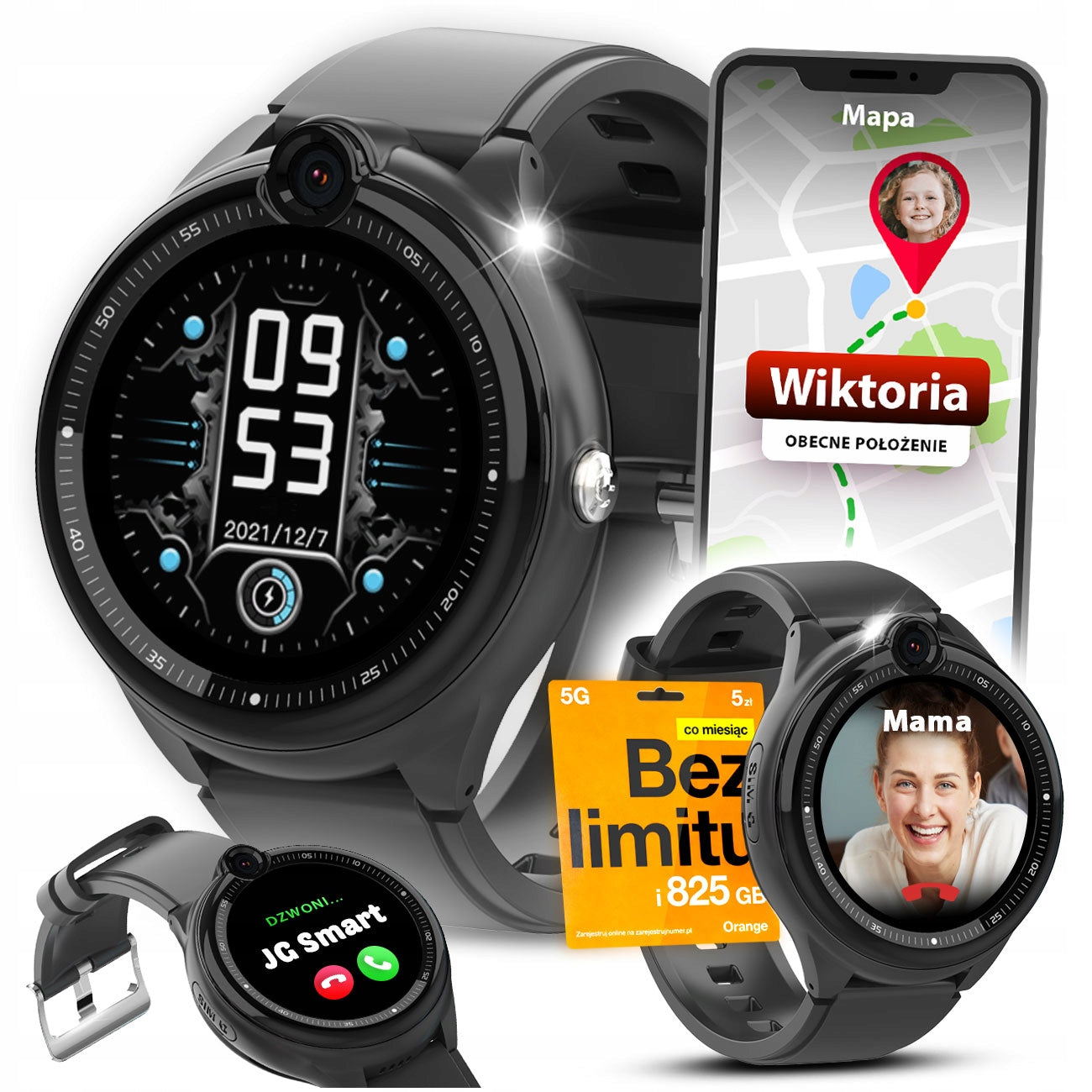 Smartwatch Kids Watch Phone GPS Conversations Camera Video Location