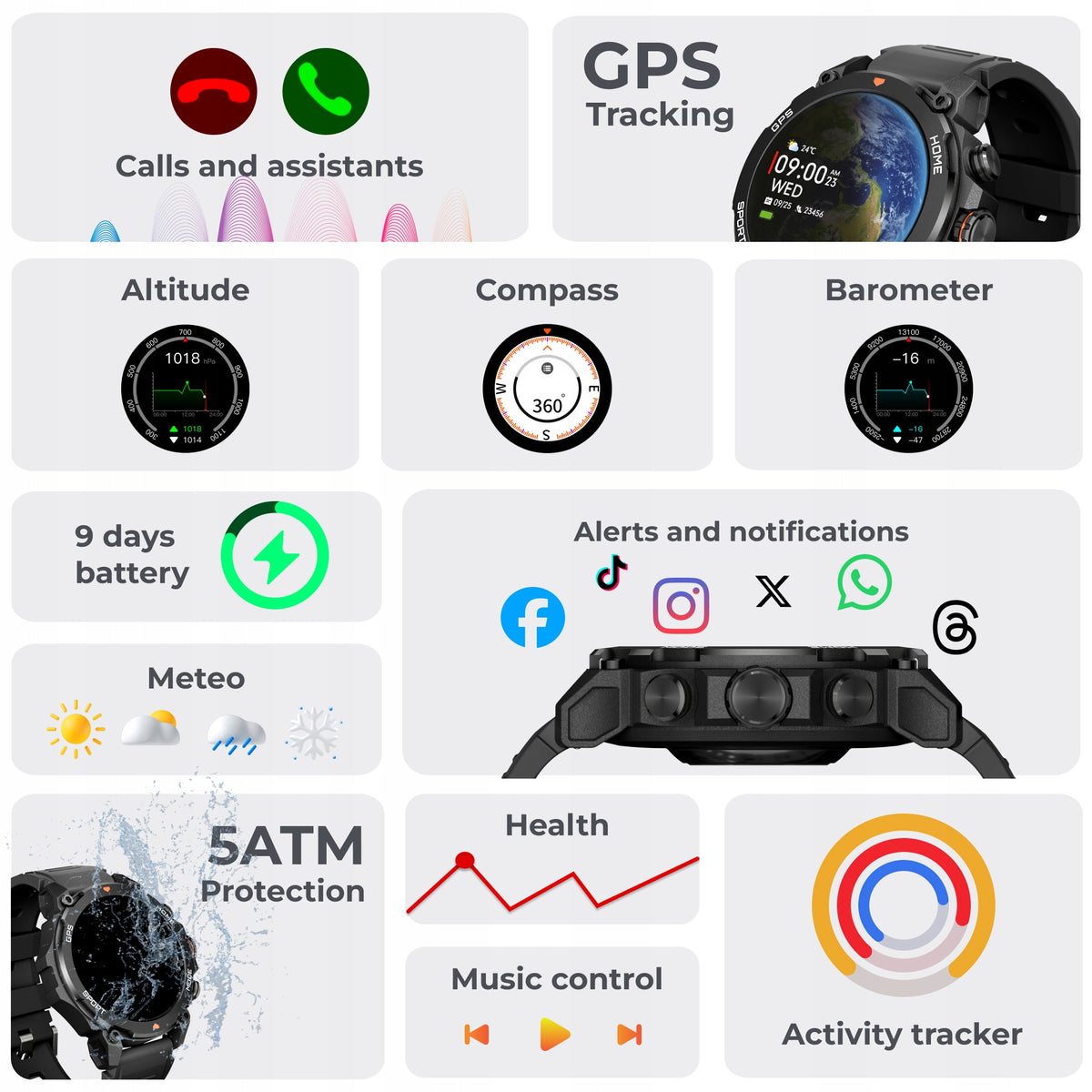 Smartwatch Ksix Explorer black Model other