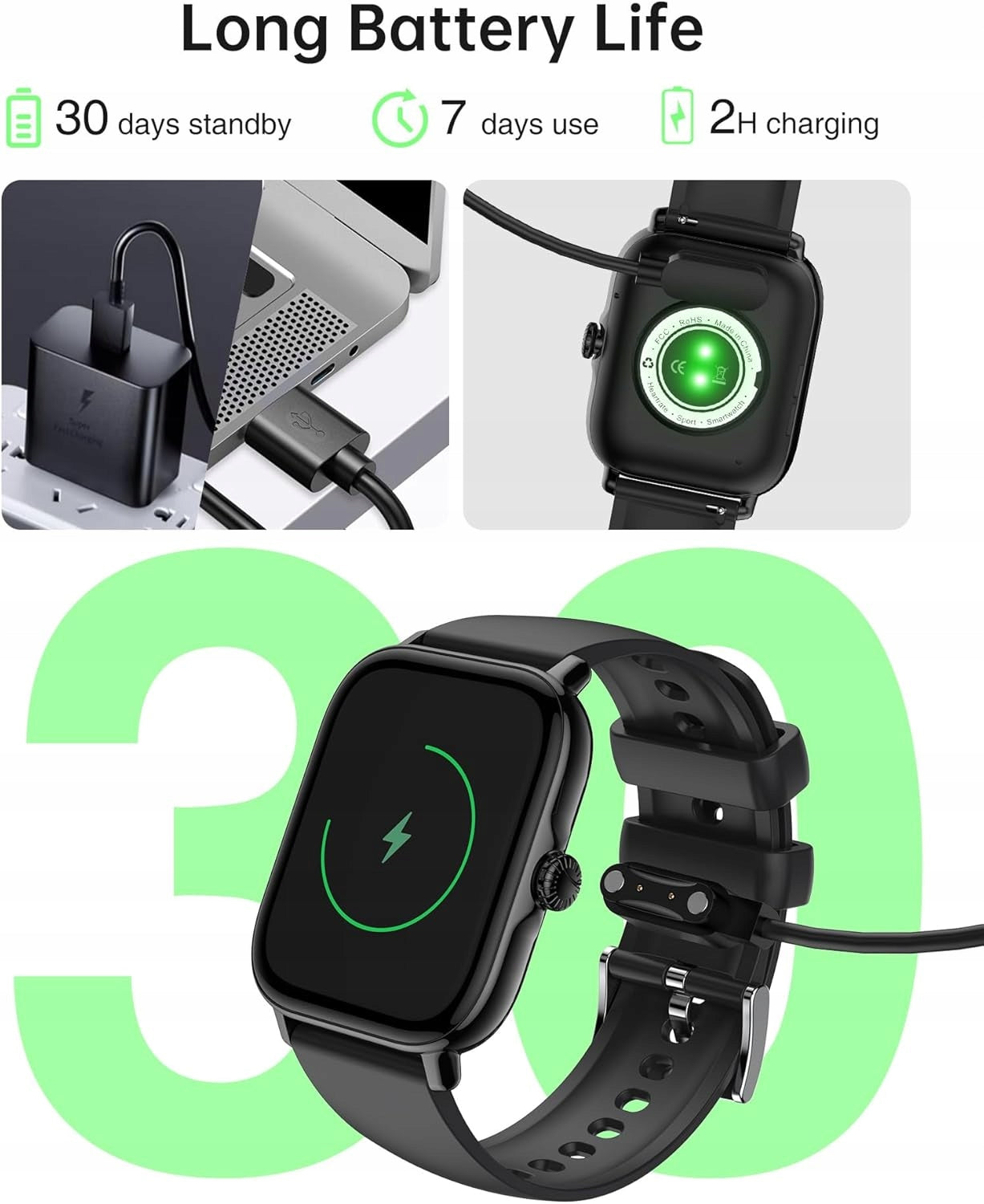 Smartwatch LLKBOHA P72 black Color black