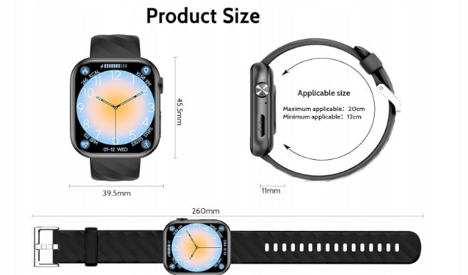 Smartwatch Lgnitek MT500 ECG + HRV/BMI/Bluetooth AMOLED black Manufacturer code MT500