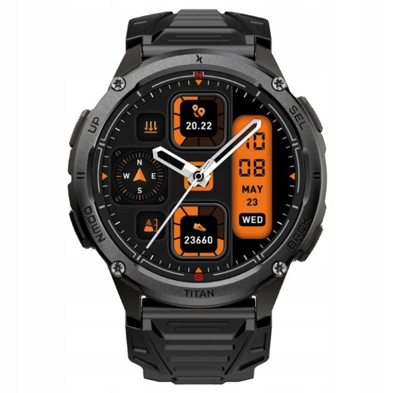 Smartwatch MAXCOM FW111 Titan Chronos GPS Black Men's Sports Watch Brand Maxcom