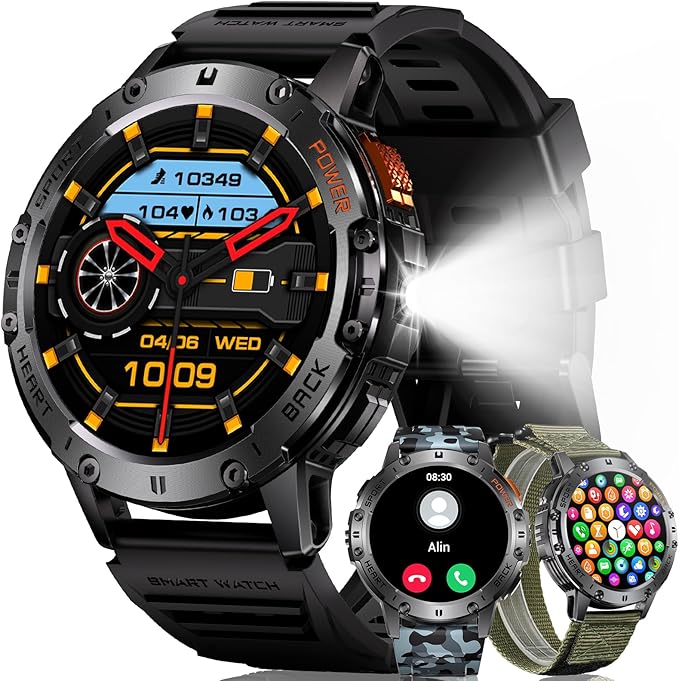 Smartwatch MEGALITH male 110 sports, talk, LED, IP68, Outdoor,Survival