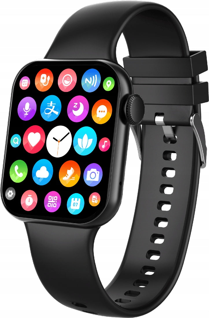 Smartwatch Maxcom FW26 Oxygen 1,86" IP67 SpO2 Bluetooth Heart Rate Monitor Black Packaging status original