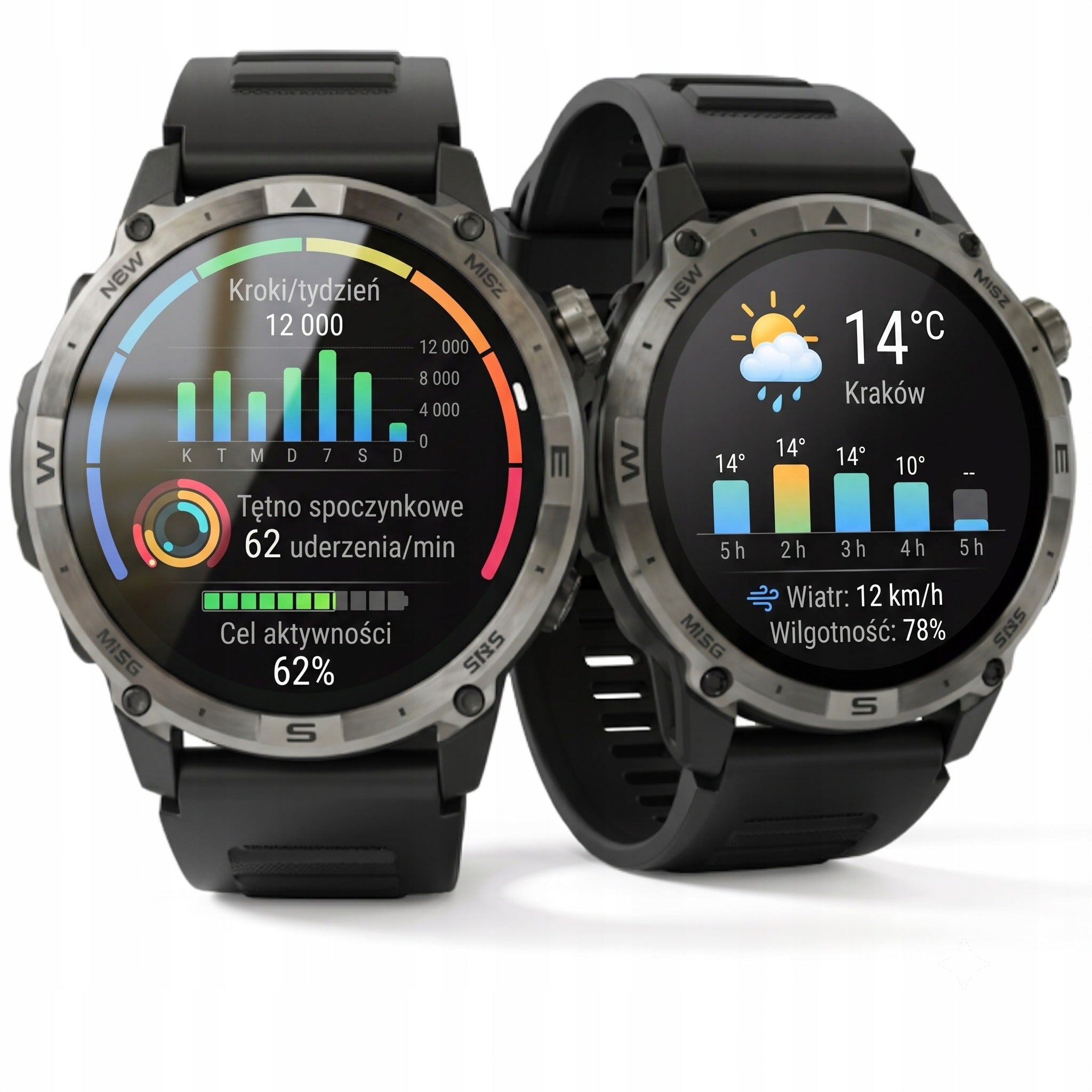 Smartwatch Men Wenom Explorer GPS Waterproof IP68 Black Sports