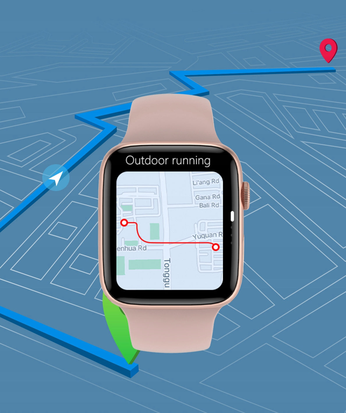 Smartwatch Men's Bluetooth Calls SMS Notifications Android iPhone Menu PL Brand Yolo