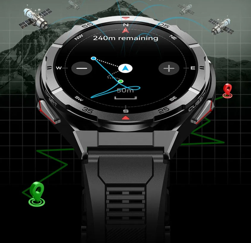 Smartwatch Men's GPS Menu PL Smart watch Talk Compass Barometer | 2 Strips Packaging status original