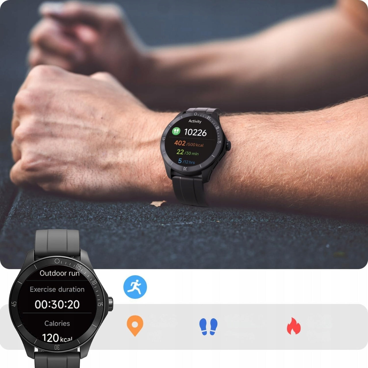 Smartwatch Men's Talk IP68 Pulse Sleep 100 Sports BLACK ELEGANT Manufacturer code ZEGAREM MESKI INTELIGENTNY SPORTOWY