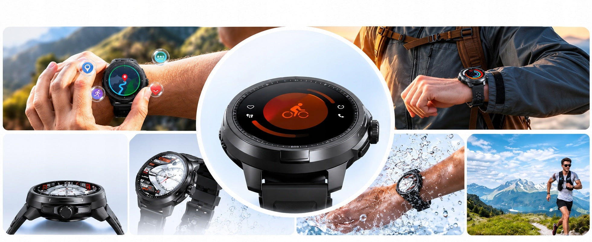 Smartwatch Men's Watch DOOGEE ANYMOVINGM1 Military GPS IP68 AMOLED Model ANYMOVINGM1