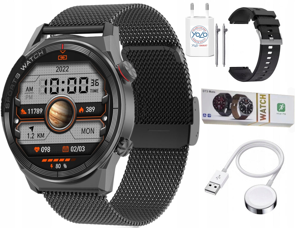 Smartwatch Men's Watch HD IPS 2 Strips Conversation ECG Charger 1A RNCE99