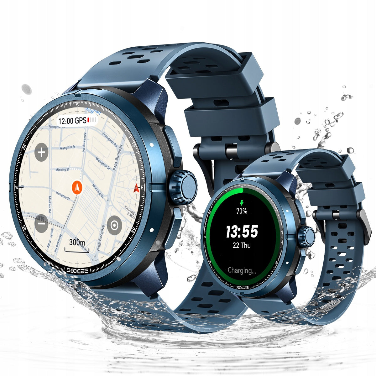 Smartwatch Men's Watch Military GPS IP68 AMOLED Maps Offline 1.5" 2GB