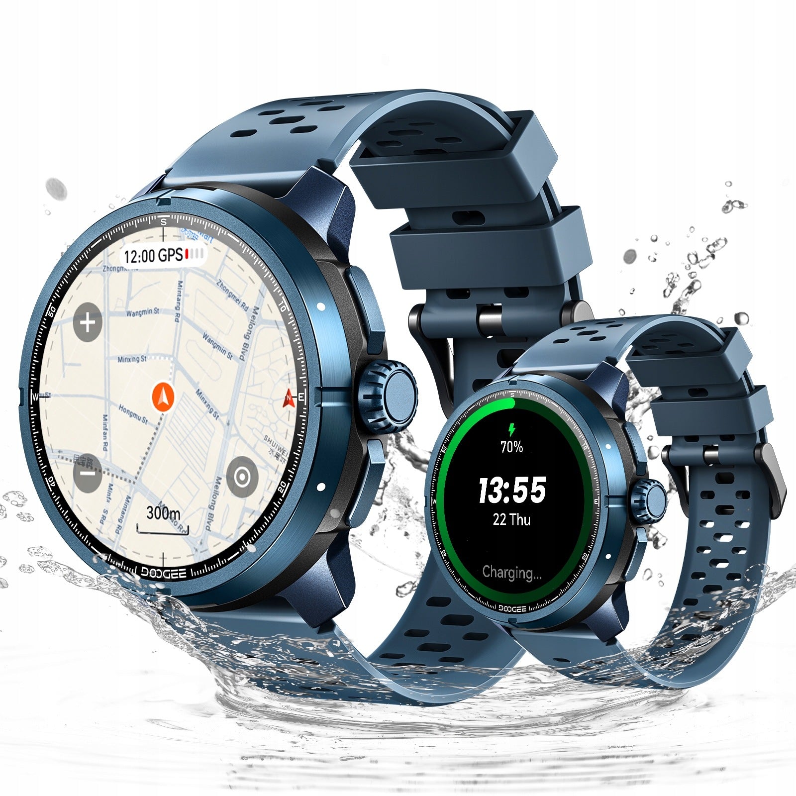 Smartwatch Men's Watch Military GPS IP68 AMOLED Maps Offline 1.5" 2GB