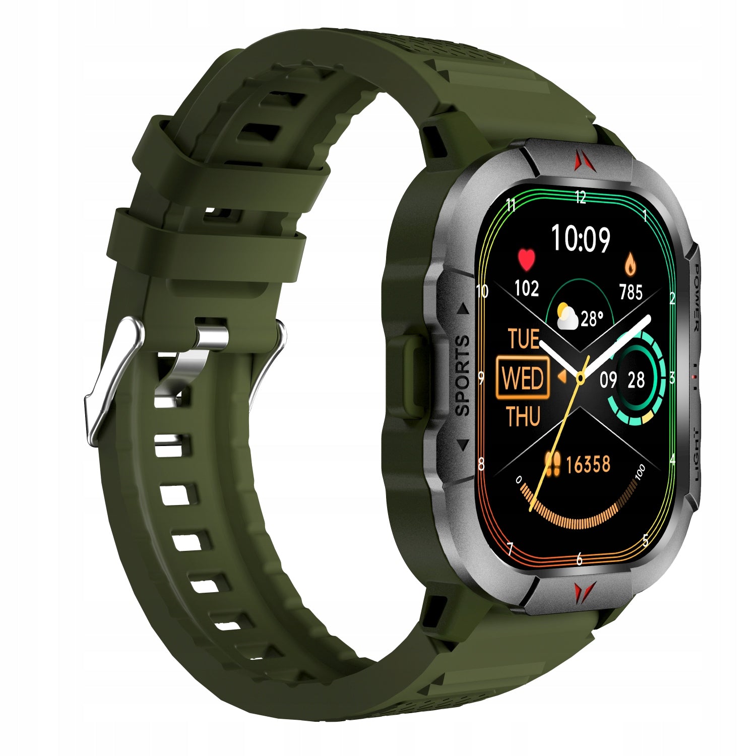 Smartwatch Men's Wristwatch Green with Phone Calls Flashlight Manufacturer code OEM0300700