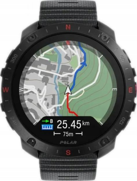 Smartwatch POLAR Grit X2 Pro 48mm S-L Black Manufacturer code GRIT X2 PRO BLK/BLK S-L