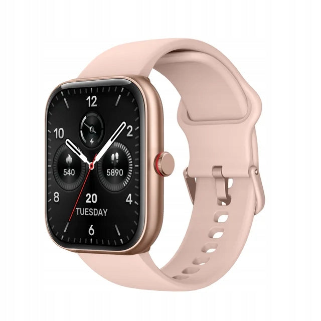 Smartwatch Pink with Bluetooth heart rate monitor IP68 Android and iOS IDW20