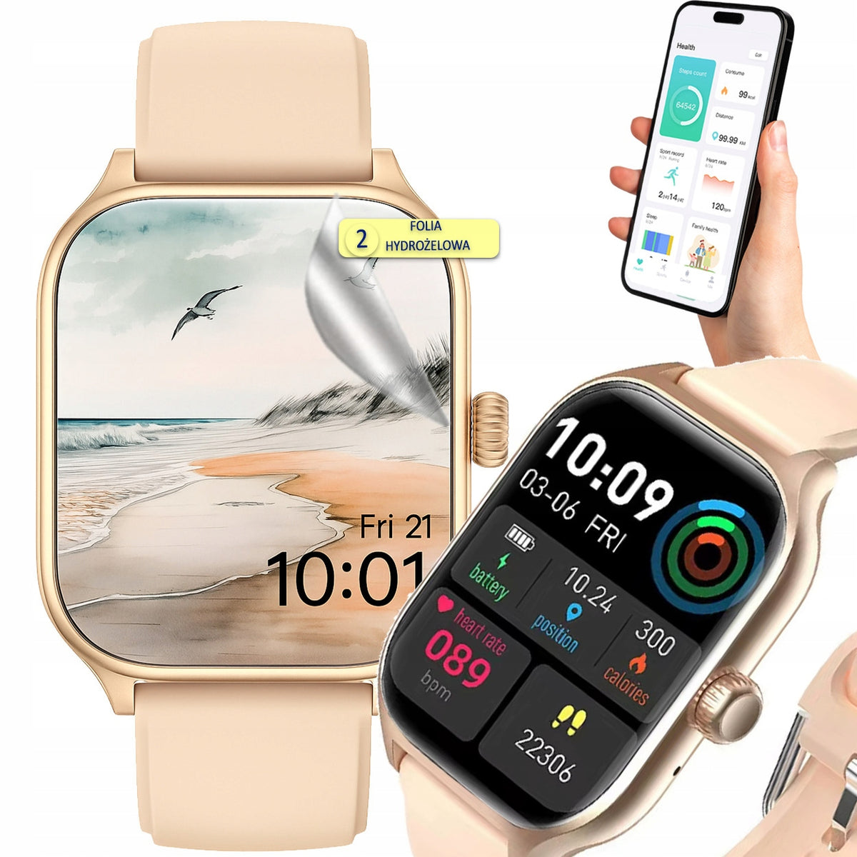 Smartwatch | Polish Menu | Conversations | Sports Modes | Bluetooth Music