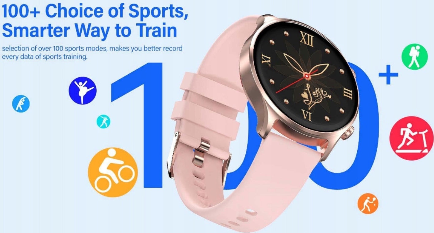 Smartwatch Riversong Motive 7C pink-gold 1,52" IP68 300 mAh talk Manufacturer code 5906970013284