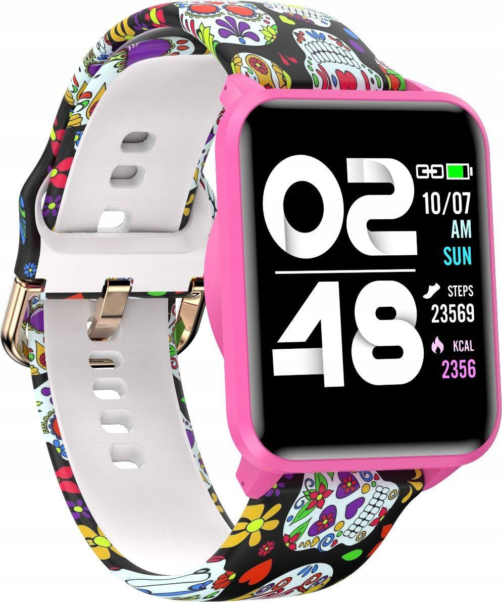 Smartwatch Set Bemi KIX-M Pink + Headphones BT Bemi Tutti Black Brand Bemi