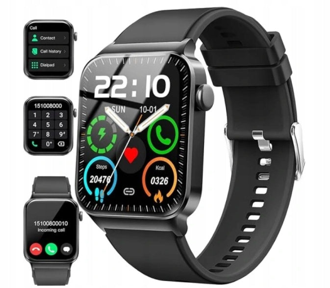 Smartwatch Smart watch fitness Android/iOS black UAUE Batteries included no