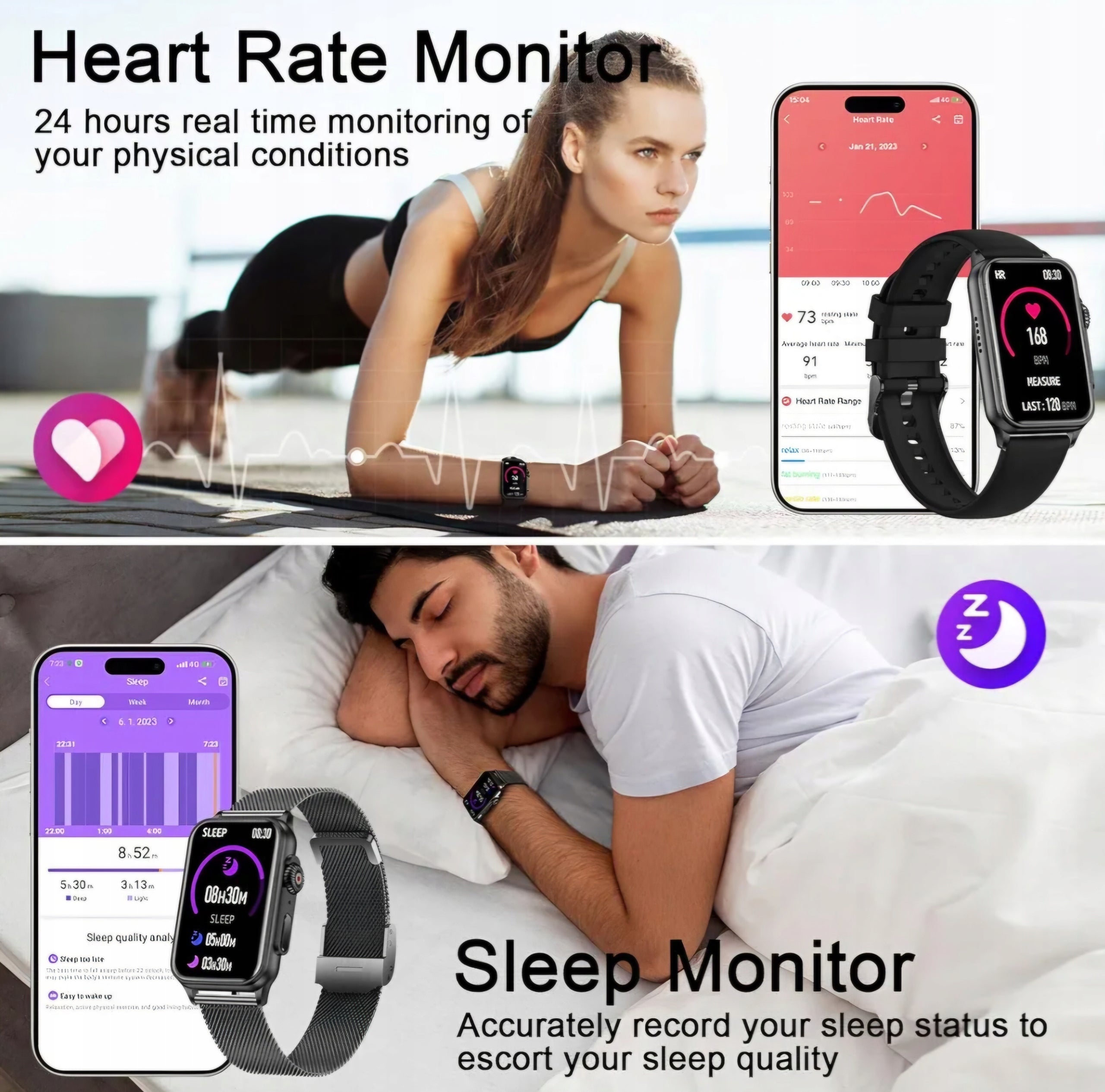 Smartwatch Sports Lama Sport Black Bluetooth IP67 Pedometer Heart Rate Monitor Manufacturer code GC-01