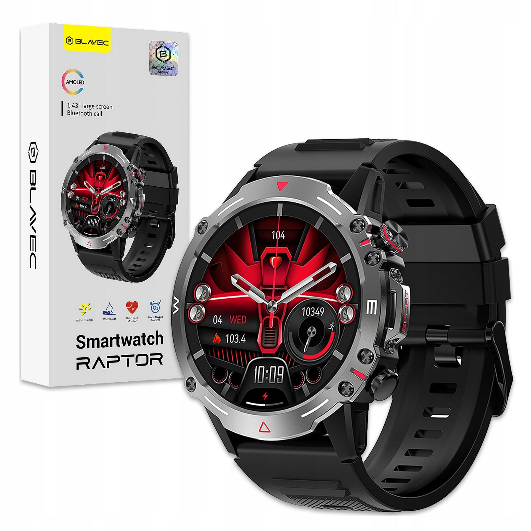 Smartwatch Sports Watch Waterproof AMOLED Conversation Blood Oxygen Measurement